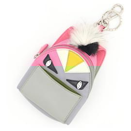 Fendi-Fendi Bag Charm Bugs Monster Backpack Motif Keychain-Pink,Multiple colors