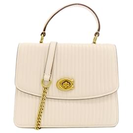 Coach-Borsa a mano in pelle Ivory di Coach-Crudo