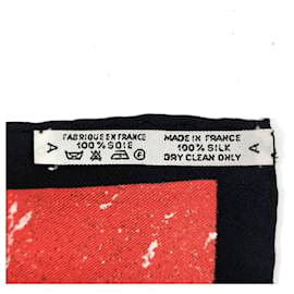 Hermès-Foulard in seta Hermes Carré 90 PIERRES&OCCIDENT-Nero,Rosso,Multicolore