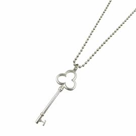 Tiffany & Co-Collier en argent 925 Tiffany Trefoil Key-Argenté