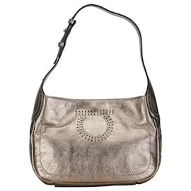 Salvatore Ferragamo-Salvatore Ferragamo Gancini Handbag-Golden,Bronze