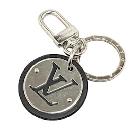 Louis Vuitton-Louis Vuitton Porte Cle LV Circle Key Ring Holder-Black,Silvery