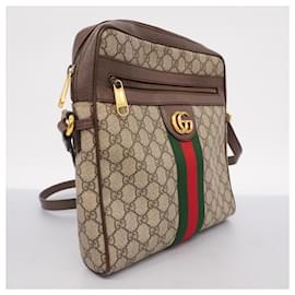 Gucci-Gucci Ophidia Shoulder Bag-Brown,Beige