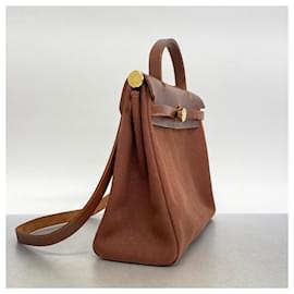 Hermès-Hermes Handbag Airbag PM Toile H Brown-Brown