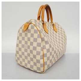 Louis Vuitton-Sac à main Louis Vuitton Damier Azur Speedy 30-Blanc,Autre