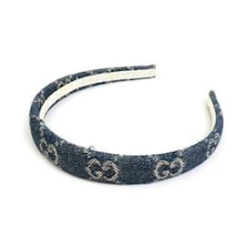 Gucci-Gucci GG Canvas Headband-Blue,Beige