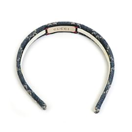 Gucci-Gucci GG Canvas Headband-Blue,Beige