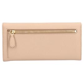 Prada-Prada Saffiano Long Wallet-Beige