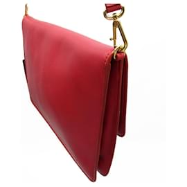 Dolce & Gabbana-Dolce & Gabbana Red Leather Clutch and Shoulder Bag-Red