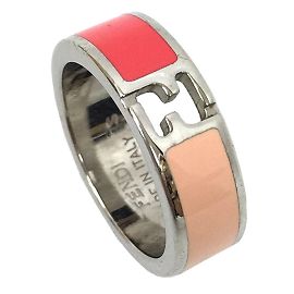 Fendi Bicolor Ring Silber Pink
