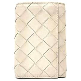 Bottega Veneta-Bottega Veneta Intrecciato 6-Ring Key Case-White