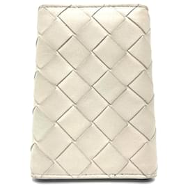 Bottega Veneta-Bottega Veneta Intrecciato 6-Ring Key Case-White