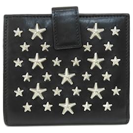 Jimmy Choo-Jimmy Choo Star Motif Bi-fold Wallet-Black