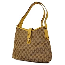 Gucci-Sac à épaule Gucci marron et jaune-Marron,Jaune