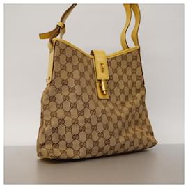 Gucci-Gucci Brown and Yellow Shoulder Bag-Brown,Yellow