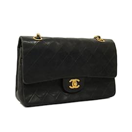 Chanel-Sac à épaule en agneau noir Chanel-Noir