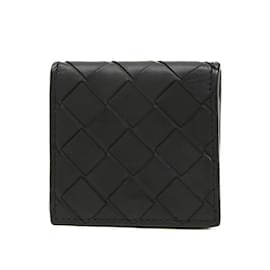 Bottega Veneta-Bottega Veneta Intrecciato Folding Wallet/Coin Case-Black