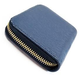 Prada-Prada Navy Leather Coin Purse-Navy blue