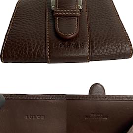 Loewe-Loewe Brown Leather Coin Purse-Brown