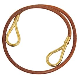 Hermès-Bracelet Choker Jumbo Hermes-Marron,Noir