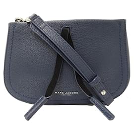 Marc Jacobs-Sac à épaule en cuir navy pour femmes Marc Jacobs-Bleu Marine