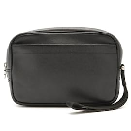 Louis Vuitton-Louis Vuitton Taiga Karuga Clutch Handbag-Black,Grey