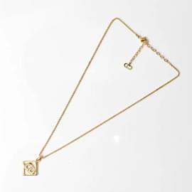 Christian Dior-Christian Dior Vintage Gold Rhinestone Necklace-Golden