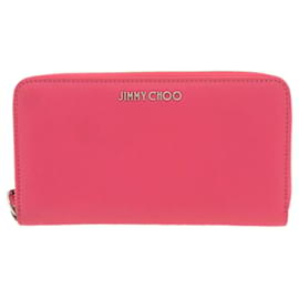 Jimmy Choo-Jimmy Choo Pink Calfskin Long Wallet-Pink