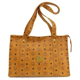 MCM-Sac à épaule en cuir MCM Design pour femmes-Marron