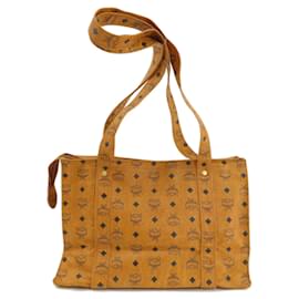 MCM-Sac à épaule en cuir MCM Design pour femmes-Marron