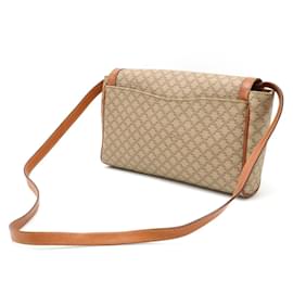 Céline-Celine Macadam Beige Brown Clutch and Shoulder Bag-Brown