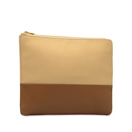 Céline-Celine Bicolor Clutch Bag-Brown,Yellow