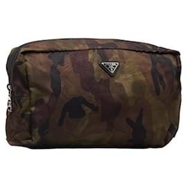 Prada-Prada Triangle Plate Camouflage Pouch-Multiple colors,Khaki