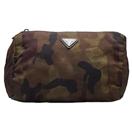 Prada-Prada Triangle Plate Camouflage Pouch-Multiple colors,Other