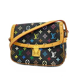 Louis Vuitton-Louis Vuitton Monogram Multicolor Sologne Shoulder Bag-Black