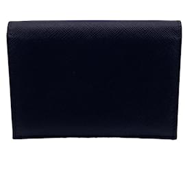 Prada-Prada Bi-fold Wallet in Black Leather-Black