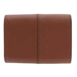 Fendi-Fendi Brown Calfskin Card Case-Brown