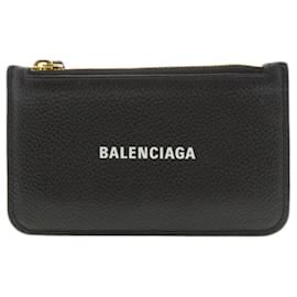 Balenciaga-Balenciaga Calfskin Coin Purse-Black