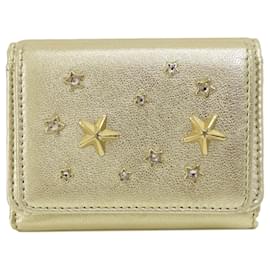 Jimmy Choo-Jimmy Choo Star Motif Bi-fold Wallet-Golden