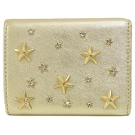 Jimmy Choo-Jimmy Choo Star Motif Bi-fold Wallet-Golden