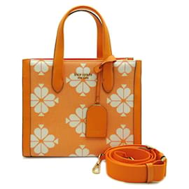 Kate Spade-Tote Manhattan Small en toile bicolore Kate Spade-Blanc,Orange