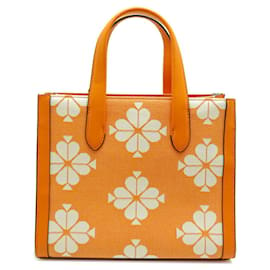 Kate Spade-Tote Manhattan Small en toile bicolore Kate Spade-Blanc,Orange