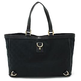 Gucci-Sac fourre-tout Gucci Abby en toile GG-Noir