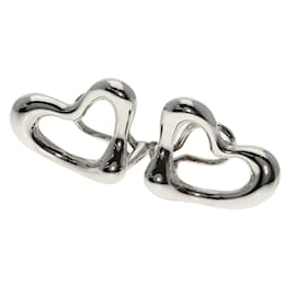 Tiffany & Co-Boucles d'oreilles clip en argent en forme de cœur Tiffany-Autre