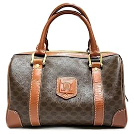 Céline-Celine Macadam Mini Boston Handbag-Brown