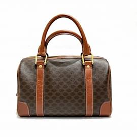 Céline-Celine Macadam Mini Boston Handbag-Brown