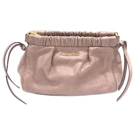 Miu Miu-Sac à épaule en cuir rose Miu Miu-Rose