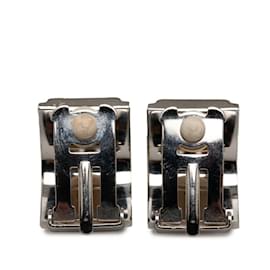 Hermès-Hermes Enamel Clip Earrings-Silvery,Multiple colors