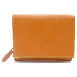 Il Bisonte-Il Bisonte Brown Leather Tri-Fold Wallet-Brown