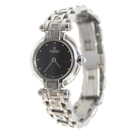 Fendi-Fendi Orology Zucca Pattern Ladies Quartz Watch 750L-Silvery